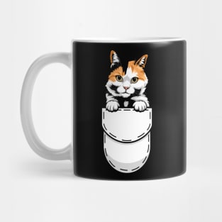 Funny Japanese Bobtail Pocket Cat Mug